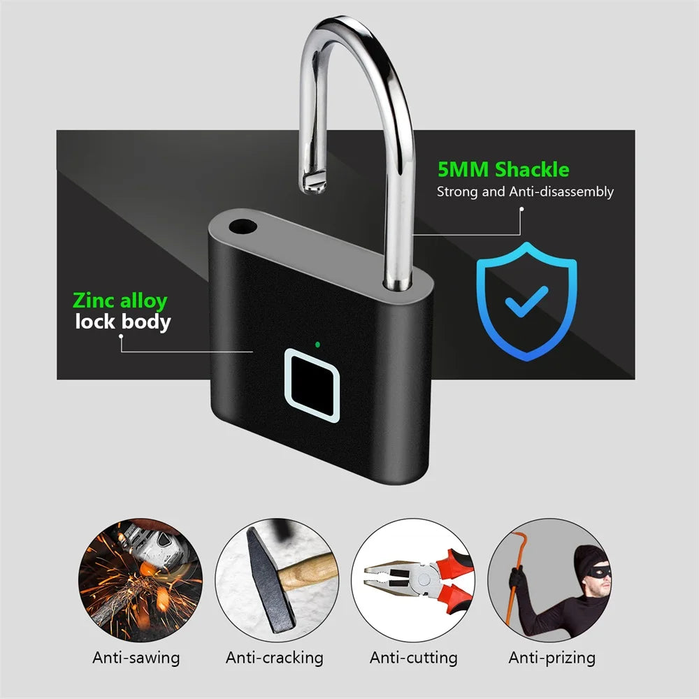 Fingerprint smart lock with keyless access